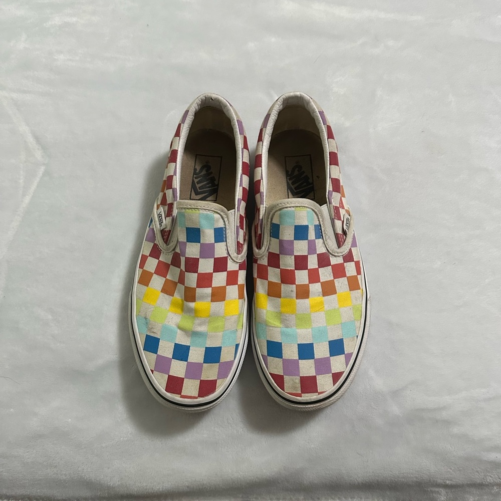 RAINBOW CHECKERED VANS
